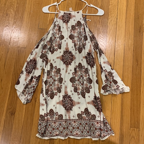 Forever 21 Floral Spaghetti-Strap Cold Shoulder Dress, Size Medium - Picture 4 of 8